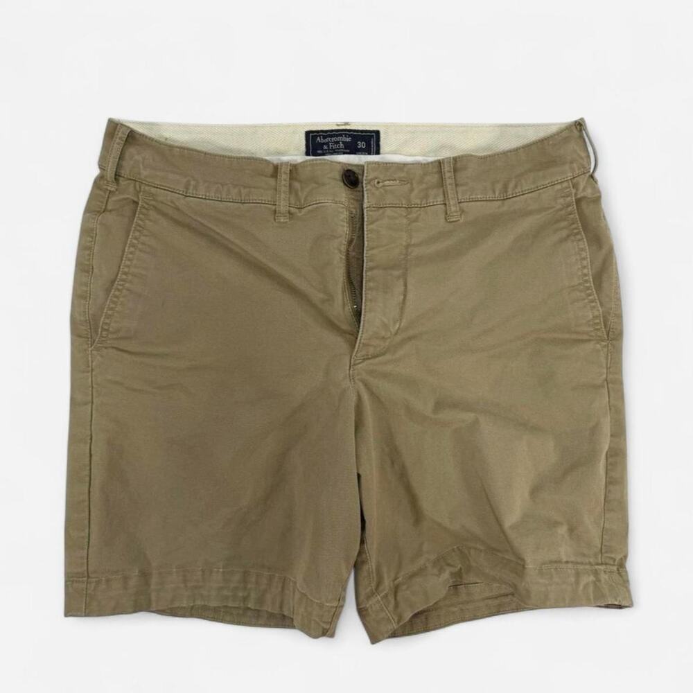Abercrombie & Fitch Khaki Chino Shorts Men’s 30 Stretch Casual Preppy